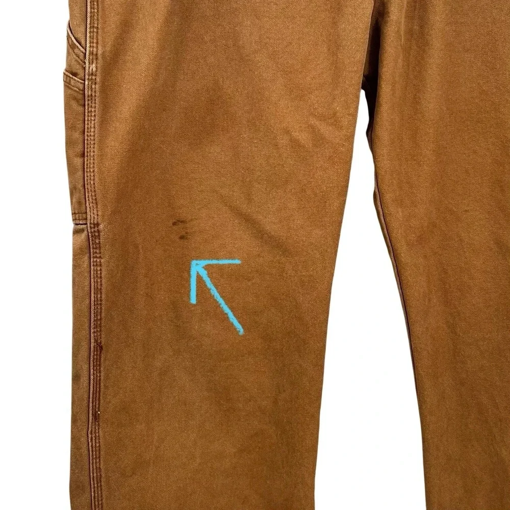 Dickies Men's 40 x 32 Carpenter Pants Brown Duck Canvas Work Utility